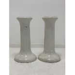 Pair late 19th/ Early 20th century white porcelain sink pedestals