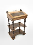 Victorian walnut davenport writing desk