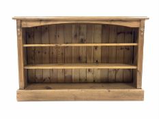 20th century pine open bookcase