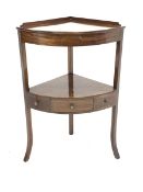 Georgian mahogany bow front corner washstand