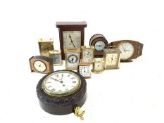 Late 19th/ Early 20th century Ships clock in oak rope twist case