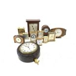 Late 19th/ Early 20th century Ships clock in oak rope twist case