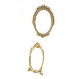 Two oval gilt framed wall mirrors 81cm x 59cm