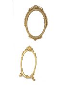 Two oval gilt framed wall mirrors 81cm x 59cm