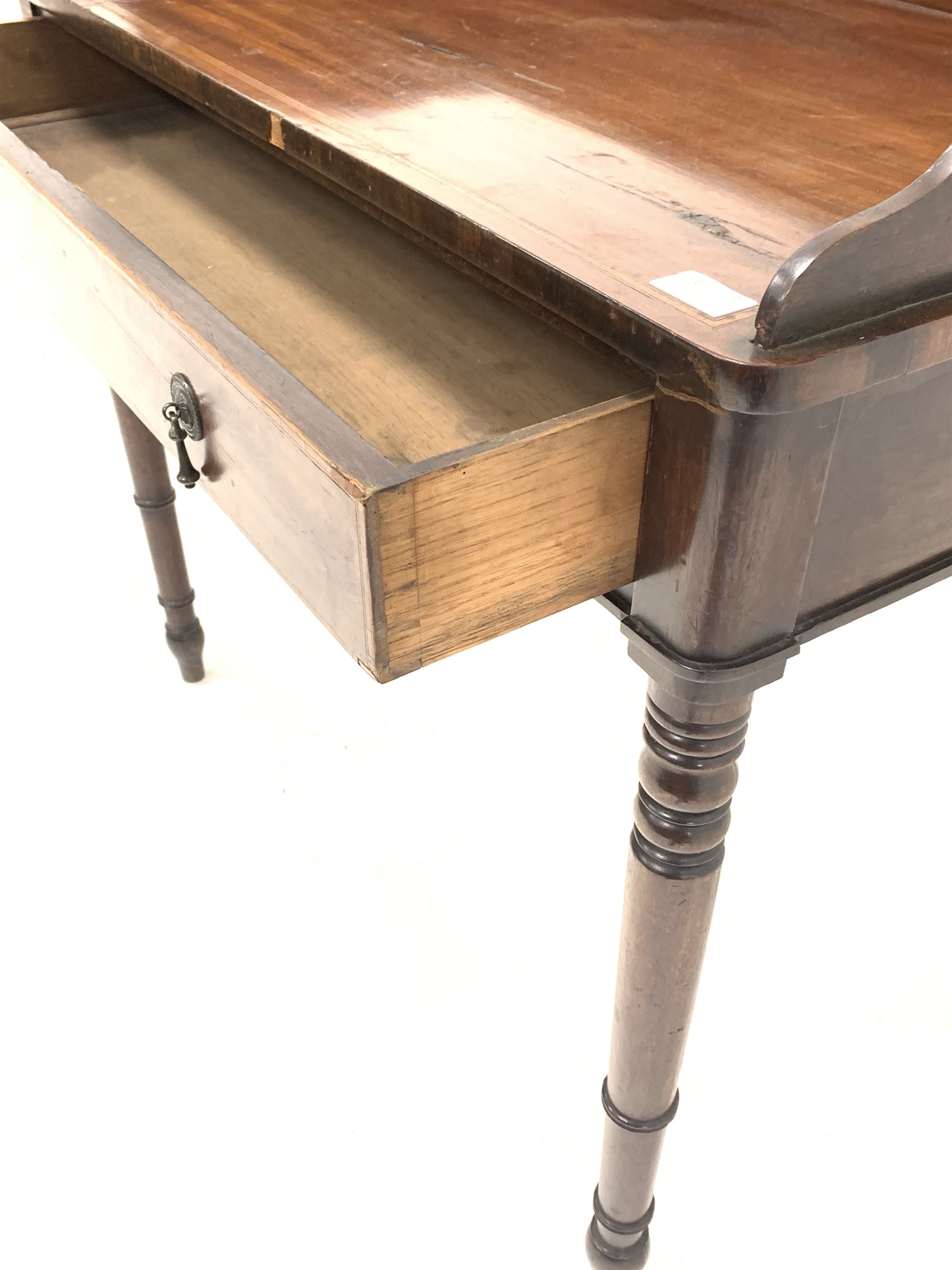 Georgian mahogany inlaid writing table - Image 4 of 4