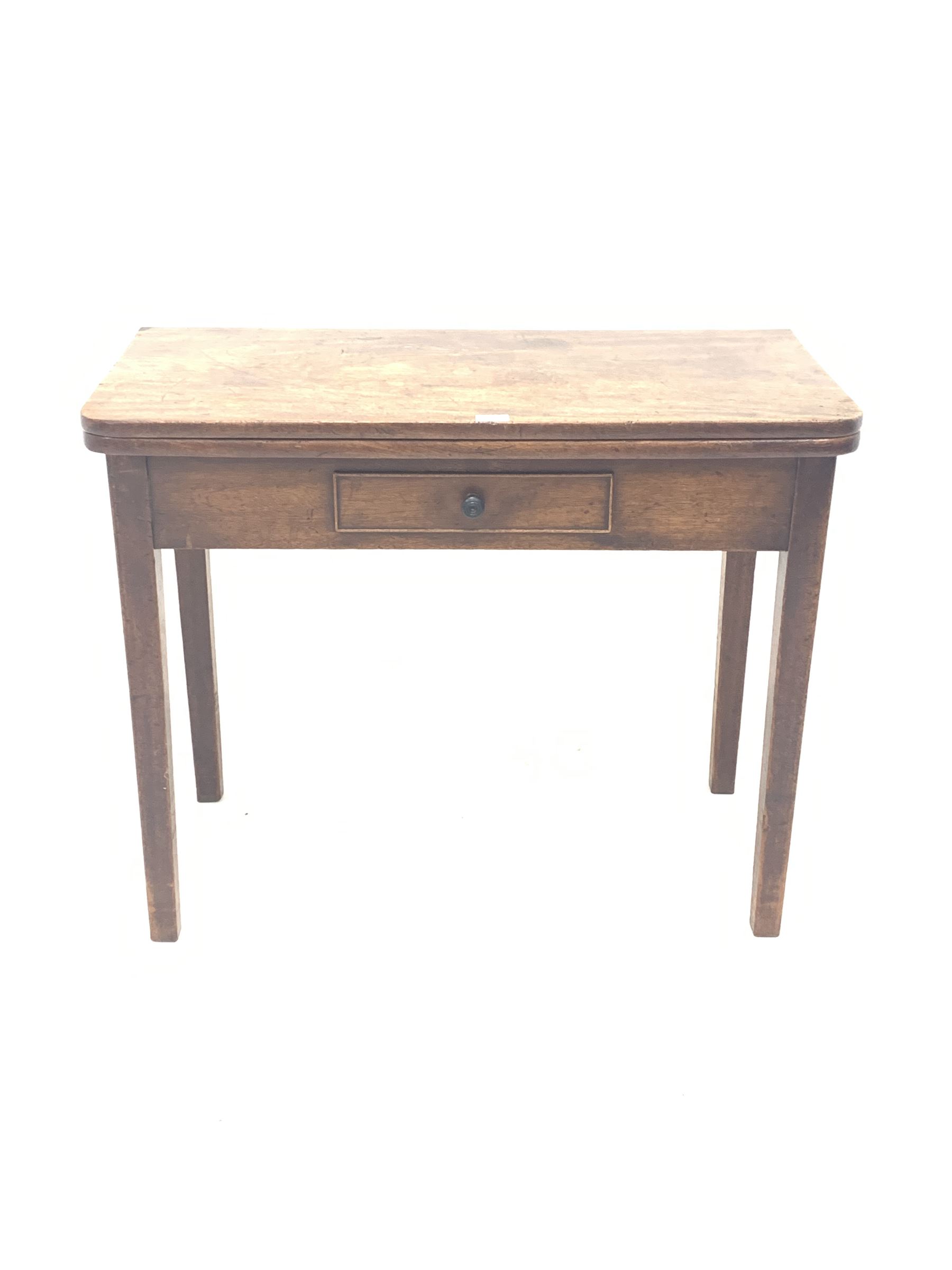 19th century mahogany fold over tea table - Image 2 of 4