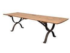 Large contemporary blacksmith made dining table