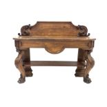 Victorian oak console table