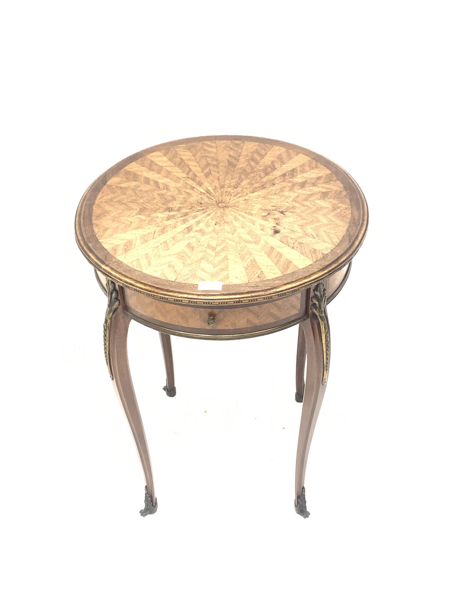 Early 20th century French kingwood and walnut occasional table - Image 2 of 4
