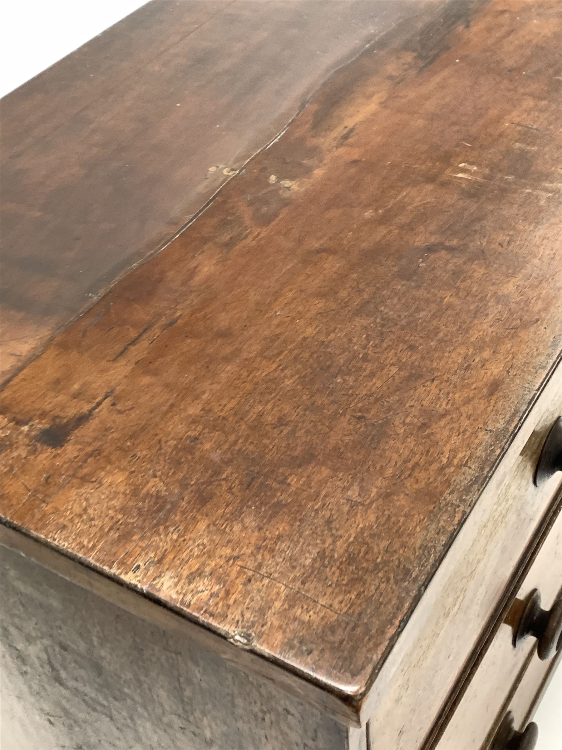 Mid 19th century mahogany chest fitted with three drawers W118cm - Image 2 of 4