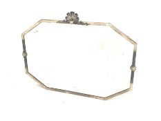 Early 20th century metal framed octagonal wall mirror