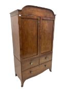 19th century mahogany linen press