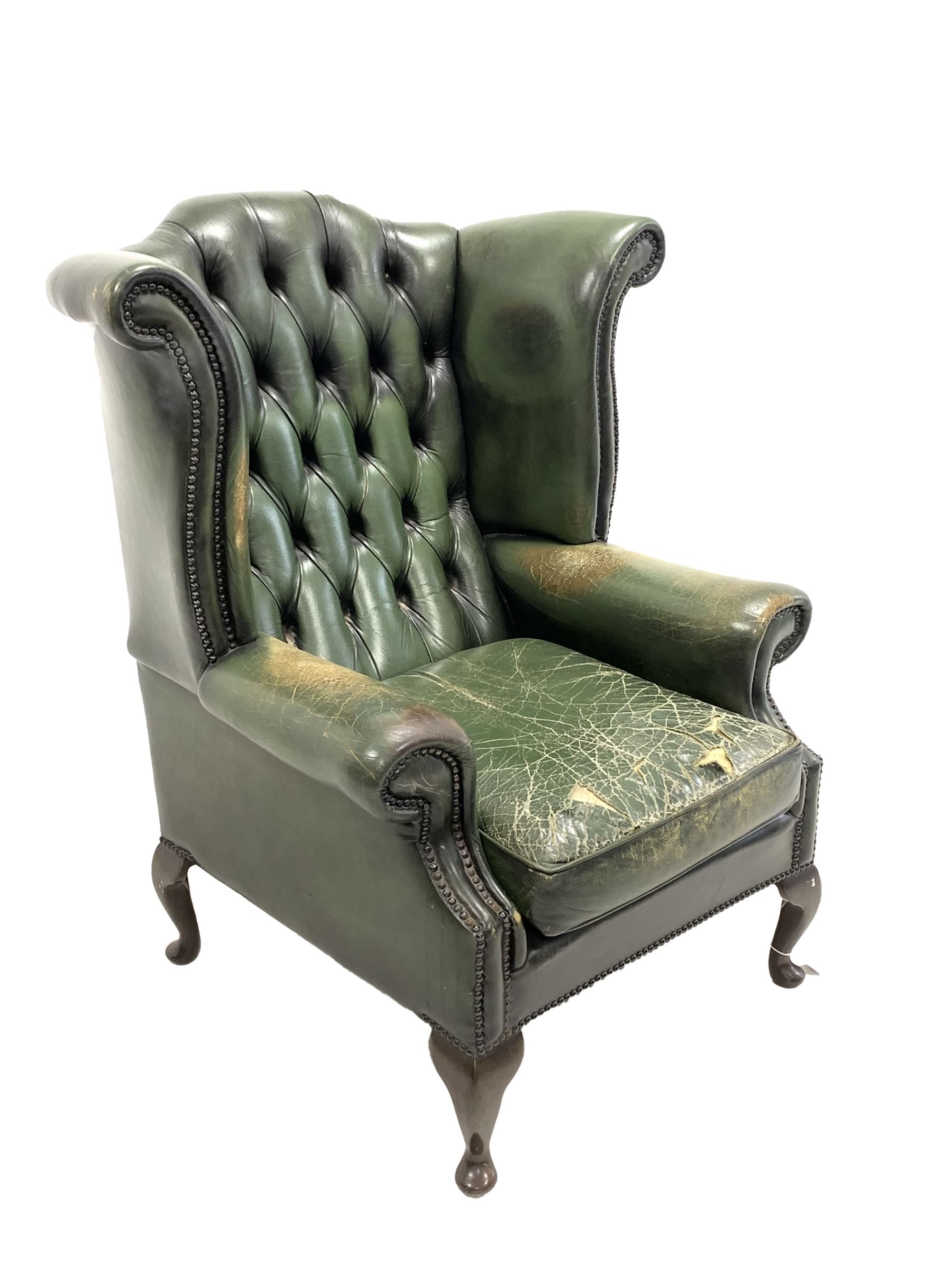 Early to mid 20th century wing back chair