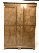 Early 20th century veneered double wardrobe