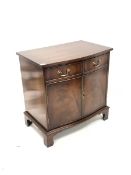 Bevan Funnell Reprodux mahogany serpentine front cocktail cupboard