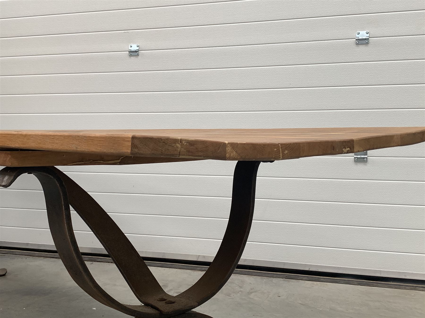 Large contemporary blacksmith made dining table - Image 2 of 2