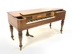 George IV mahogany square piano by John Broadwood and sons