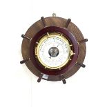 Nautical themed aneroid barometer and thermometer