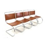 After Ludwig Mies van der Rohe - Set four 1970s cantilever chairs