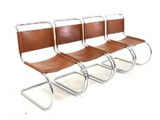 After Ludwig Mies van der Rohe - Set four 1970s cantilever chairs