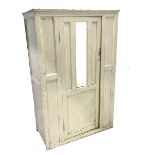 19th century white painted kitchen cupboard