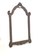 Edwardian mahogany framed wall mirror