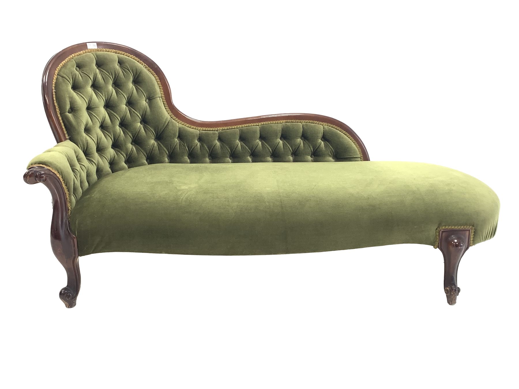Victorian style mahogany chaise longue