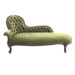 Victorian style mahogany chaise longue