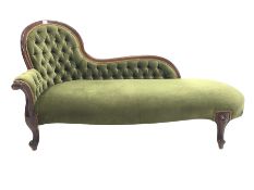 Victorian style mahogany chaise longue