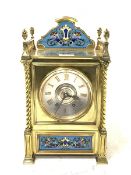 Late 19th century brass bracket clock