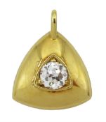 18ct gold diamond pendant