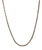 Early 20th century gold link necklace stamped 9ct