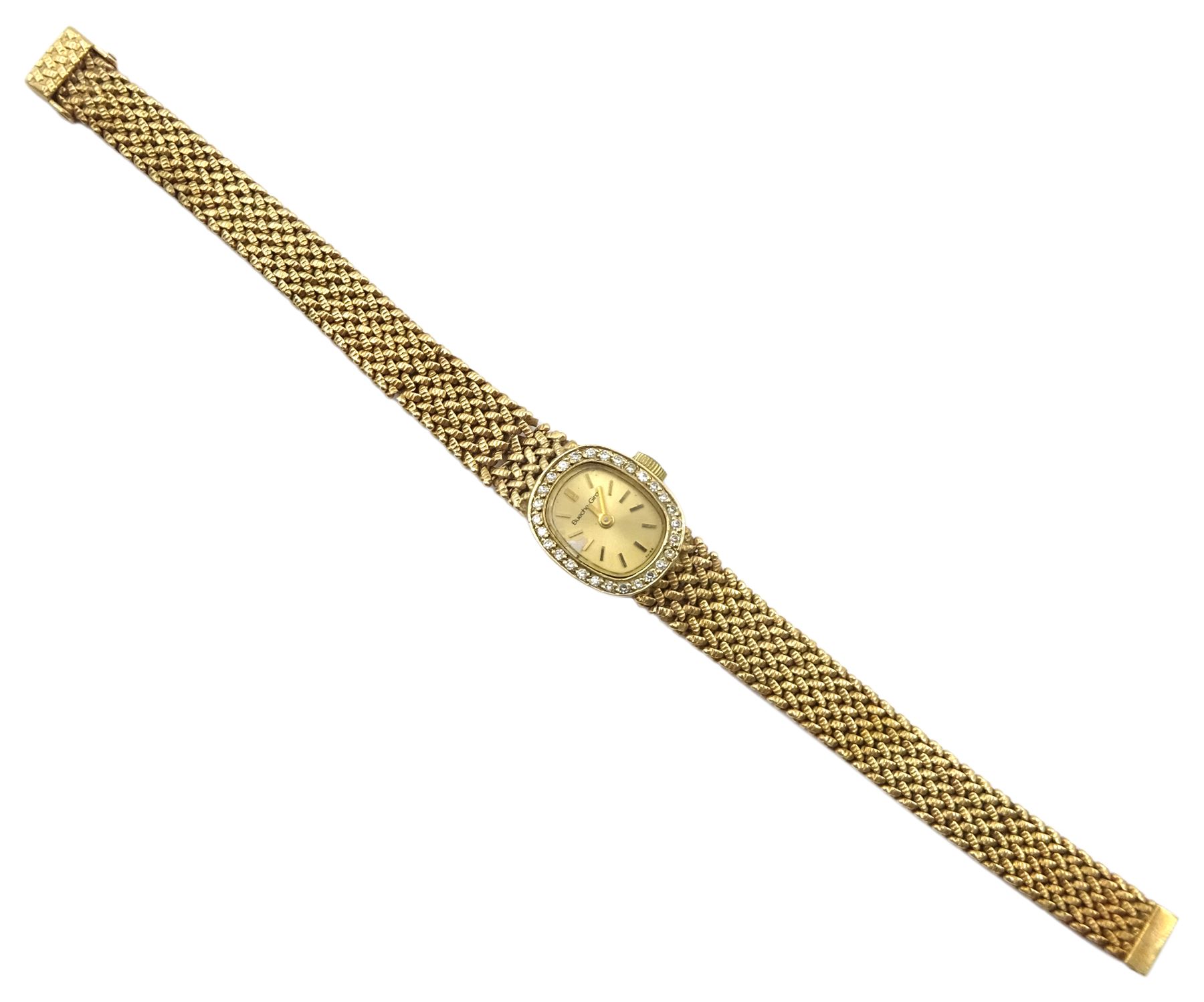 Buche-Girod 9ct gold ladies bracelet wristwatch - Image 2 of 3