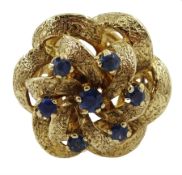 9ct gold open work flower design ring