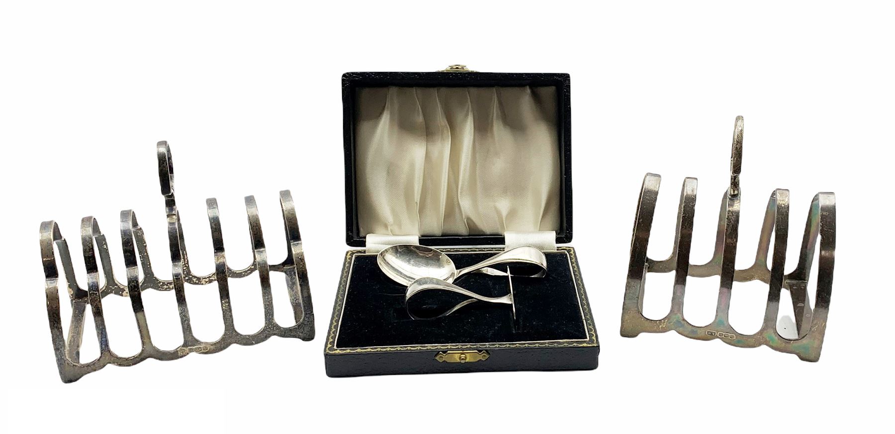 Silver four division toast rack Sheffield 1931 maker Viners Ltd