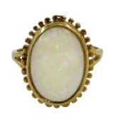 9ct gold oval opal ring