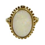 9ct gold oval opal ring