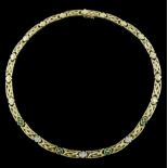 9ct gold fancy link necklace