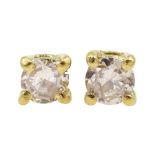 Pair of 18ct gold diamond stud earrings