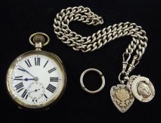 Victorian silver open face lever pocket watch by Barwick & Haggas