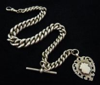 Victorian silver tapering Albert chain by H A Shelley & Co