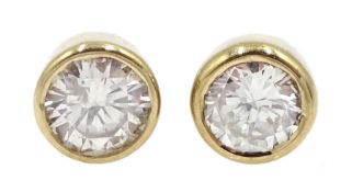 Pair of 9ct gold diamond stud earrings