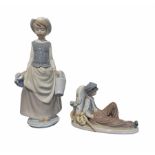 Lladro figure of a water carrier H28cm