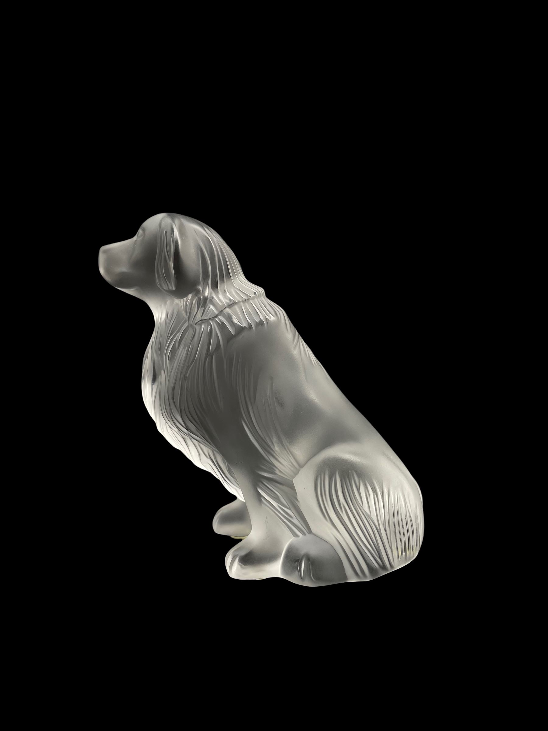 Lalique frosted glass model of a Golden Retriever - Image 2 of 3
