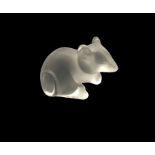 Lalique frosted glass model of a Mouse