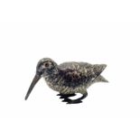 20th century Austrian cold-painted bronze model of a Curlew