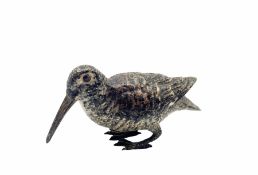 20th century Austrian cold-painted bronze model of a Curlew