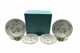 Tiffany & Co. nursery set decorated in the 'Tiffany Farm' pattern comprising pair of two-handled cup