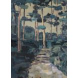 T J Dumbrell (British 20th century): Woodland Path