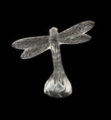 Lalique frosted glass model of a Dragonfly